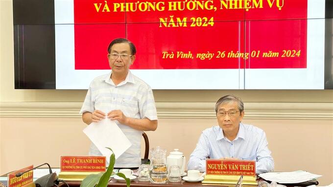 Phó Chủ tịch UBND tỉnh Lê Thanh Bình phát biểu chỉ đạo tại hội nghị
