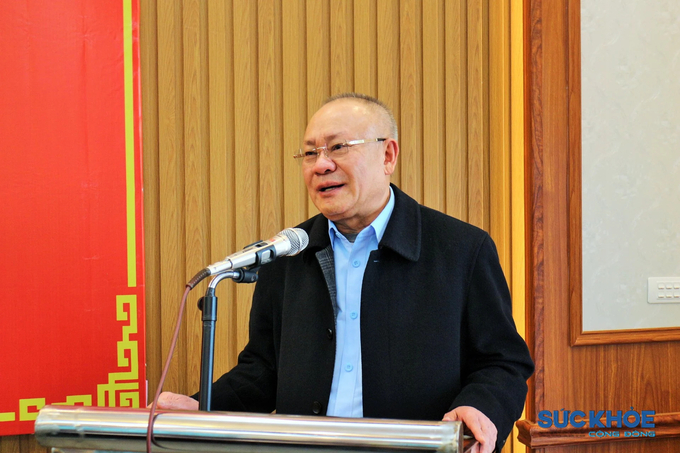Ông Nguyễn Mạnh Thản, Chủ tịch HĐQT kiêm Tổng Giám đốc Công ty Cổ phần Ao Vua, Phó chủ tịch Hội GDCSSKCĐ VN. phát biểu mở đầu buổi lễ kí kết