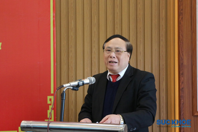 TTND.PGS.TS. Đậu Xuân Cảnh, Chủ tịch Hội Đông y Việt Nam phát biểu tại lễ kí kết
