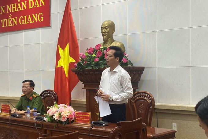 Phó Chủ tịch UBND tỉnh Nguyễn Thành Diệu tổng kết buổi họp báo