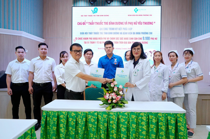 Lễ ký kết phối hợp giữa Hội Thầy thuốc trẻ Bình Dương và Bệnh viện Đa khoa Phương Chi