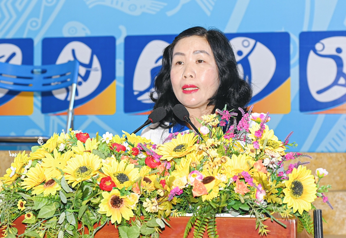 Bà Nguyễn Thị Toàn Thắng – Giám đốc Sở Giáo dục và Đào tạo phát biểu khai mạc