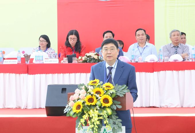 Giám đốc Sở Giáo dục và Đào tạo tỉnh Phạm Đăng Khoa phát biểu khai mạc hội khỏe Phù Đổng tỉnh Đắk Lắk lần thứ XVI năm 2024 (giai đoạn 2)