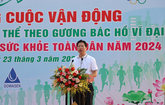 Nguyệt Ánh  Ông Huỳnh Minh Tuấn - Phó Chủ tịch UBND tỉnh Tây Ninh phát biểu khai mạc tại buổi lễ phát động  