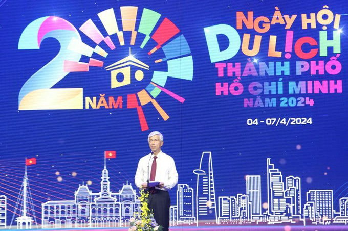 Phó Chủ tịch UBND TP. HCM Võ Văn Hoan phát biểu khai mạc (ảnh: TITIC)