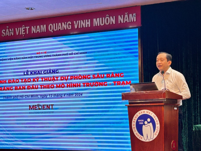 PGS.TS.BS Nguyễn Anh Dũng – Phó Giám đốc, Sở Y tế  phát biểu khai mạc
