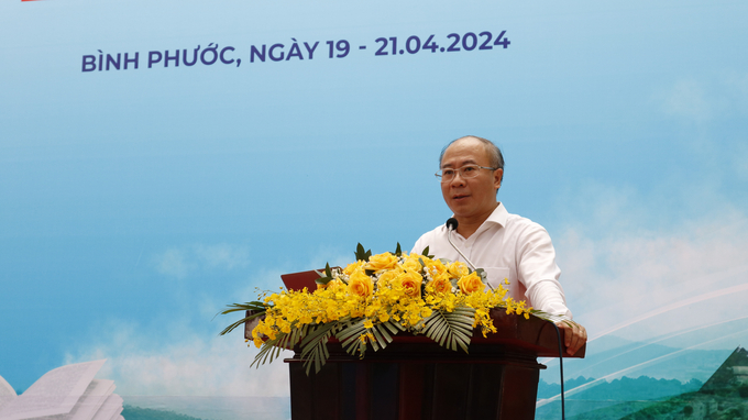 Ông Nguyễn Minh Quang - Giám đốc Sở Thông tin và Truyền thông tỉnh Bình Phước phát biểu tại lễ khai mạc
