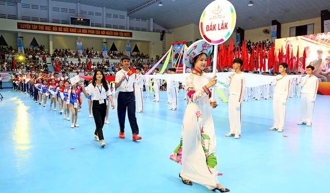 Đoàn chủ nhà Đắk Lắk đăng ký tham gia hội khỏe với 253 vận động viên, xếp thứ 2 số lượng vận động viên tham gia