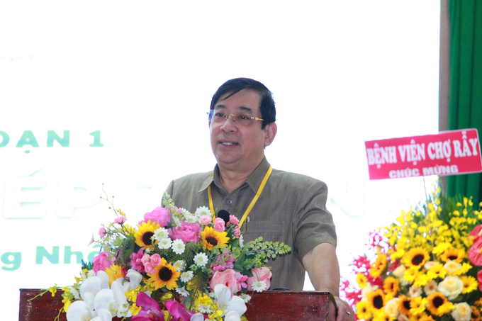 PGS.TS Lương Ngọc Khuê, Cục trưởng Cục Quản lý Khám, chữa bệnh (Bộ Y tế) phát biểu tại hội nghị