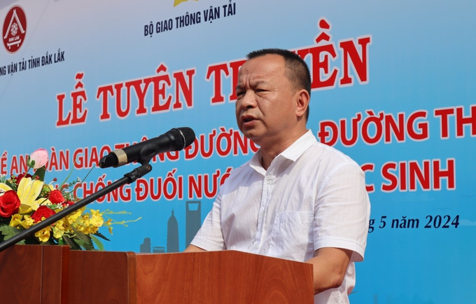 Phó Vụ trưởng Vụ Vận tải Nguyễn Công Bằng phát biểu tại buổi lễ