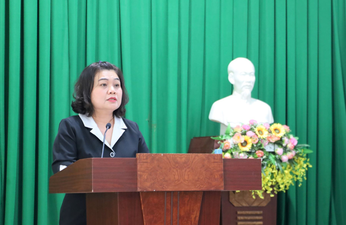 Phó Chủ tịch UBND tỉnh H’Yim Kđoh phát biểu tại buổi lễ