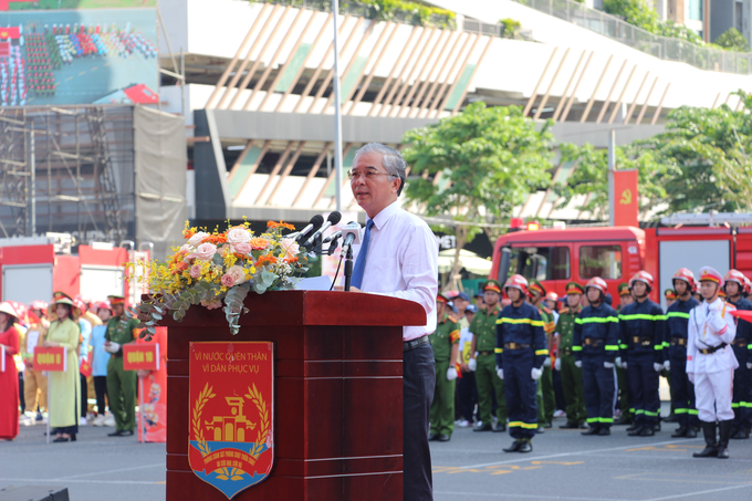 Ông Ngô Minh Châu, Phó Chủ tịch UBND TP.HCM phát biểu khai mạc hội thi