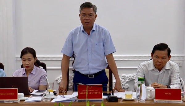 Ông Nguyễn Lưu Trung - Phó Chủ tịch UBND tỉnh Kiên Giang phát biểu tại buổi làm việc