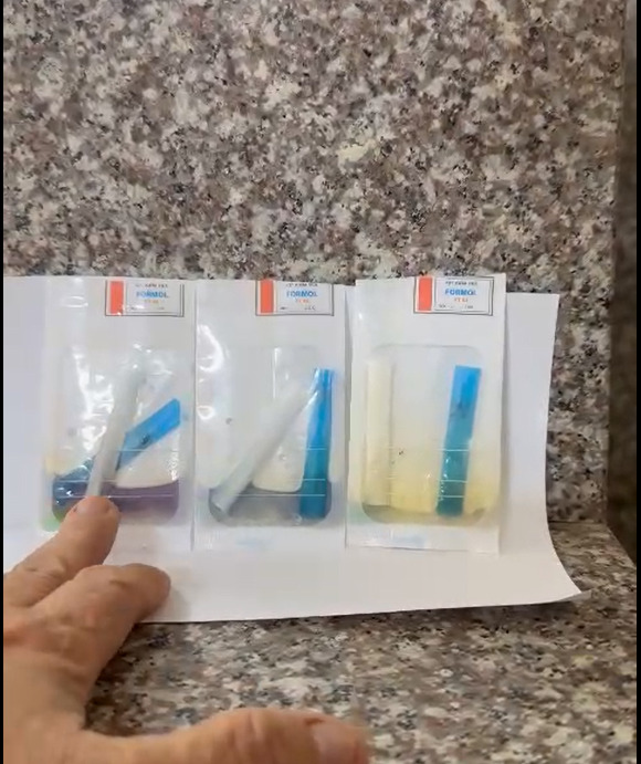 Kết quả hàm lượng Borax (hàn the), Formoldehyt (Formon) trong bún tươi qua test nhanh dương tính