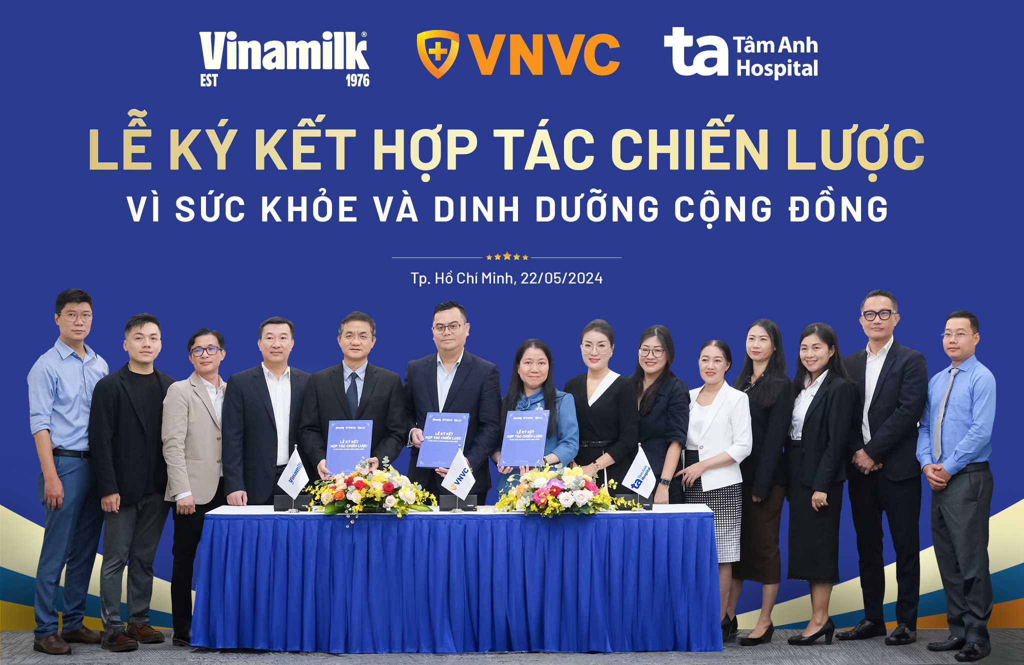 Lễ ký kết hợp tác chiến lược giữa Vinamilk, Bệnh viện Đa khoa Tâm Anh và VNVC