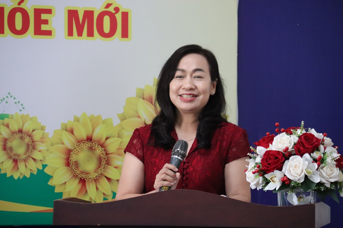 BS.CKII Nguyễn Thị Thoa, Trưởng phòng Nghiệp vụ Y, Sở Y tế TP.HCM phát biểu tại buổi lễ