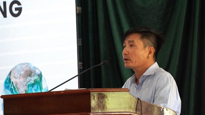Phó Chủ tịch UBND tỉnh Nguyễn Ngọc Sâm phát biểu tại hội nghị