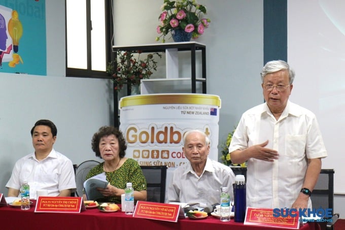 Ông Nguyễn Hồng Quân, Chủ tịch Hội GDCSSKCĐ Việt Nam phát biểu tại Hội nghị