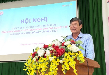 BS.CKII Phan Văn Ê, Phó Giám đốc Sở Y tế phát biểu tại hội nghị