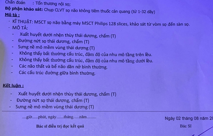 kết luận của bệnh viện Đại học Y Dược Buôn Mê Thuột 