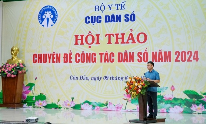 Cục trưởng Cục Dân số Lê Thanh Dũng phát biểu