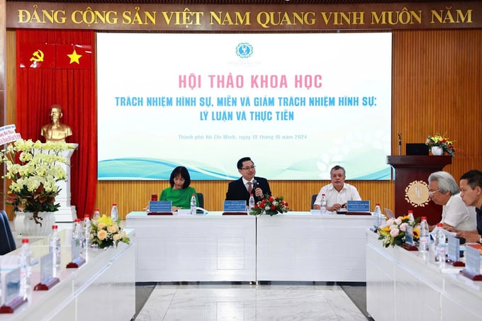 Hội thảo khoa học “Trách nhiệm hình sự, miễn và giảm trách nhiệm hình sự: Lý luận và thực tiễn” (Ảnh: ULAW)