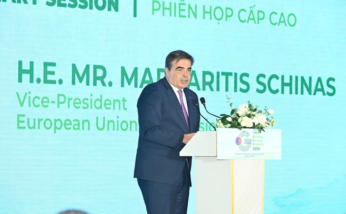 Phó Chủ tịch Ủy ban châu Âu (EC) Margaritis Schinas (Ảnh: VIỆT DŨNG/SGGP online)