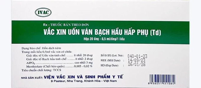 Vắc xin Uốn ván-Bạch hầu giảm liều (Td)