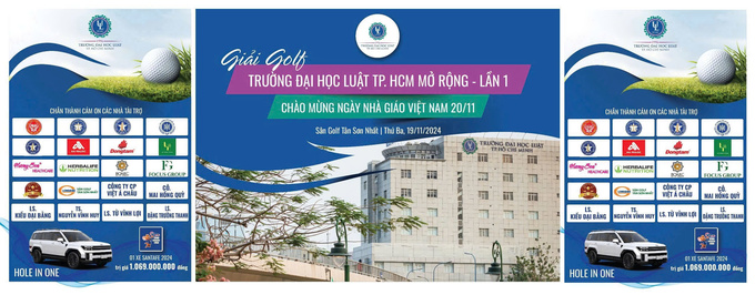 Giải golf đầu tiên do trường Đại học Luật TP.HCM tổ chức nhằm chào mừng Ngày Nhà giáo Việt Nam