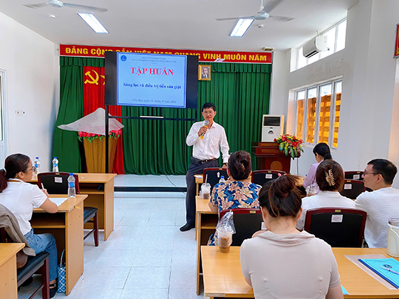 Ông Hà Tấn Vinh - Phó Giám đốc Trung tâm Kiểm soát bệnh tật TP. Cần Thơ phát biểu khai mạc tập huấn