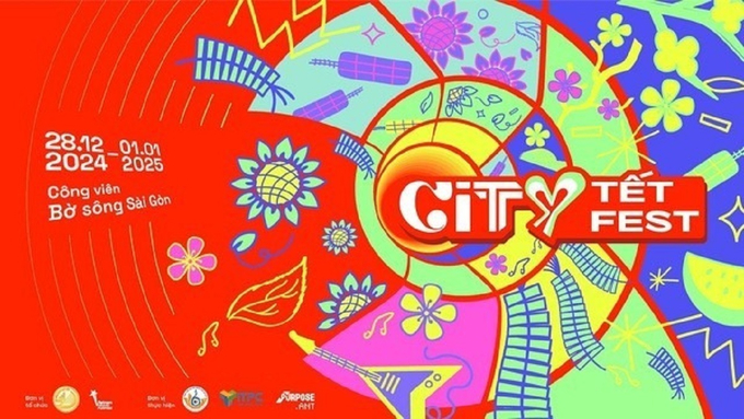 “City Tết Fest - Thủ Đức 2025” diễn ra từ ngày 28/12 đến ngày 1/1/2025 tại Công viên bờ sông Sài Gòn