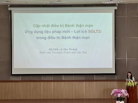 BS.CKII Lê Tân Tố Anh - Bệnh viện Tim mạch Cần Thơ báo cáo tại hội thảo