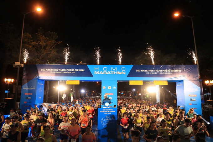 Giải Marathon TP. HCM 2025 thu hút 10.000 vận động viên tham gia, trong đó vận động viên quốc tế chiếm 18%, đến từ 66 quốc gia và vùng lãnh thổ