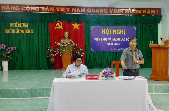 Trung tâm Kiểm soát bệnh tật Bình Thuận tổ chức hội nghị viên chức và người lao động năm 2024