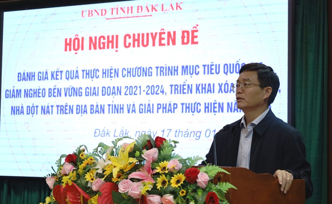 Ông Nguyễn Đình Trung – Bí thư Tỉnh ủy phát biểu chỉ đạo tại hội nghị