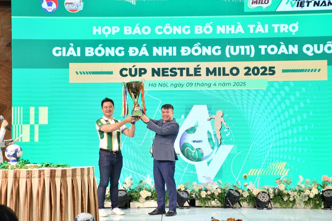 Lễ họp báo công bố nhà tài trợ Giải Bóng đá Nhi đồng (U11) Toàn quốc Cúp Nestlé MILO 2025