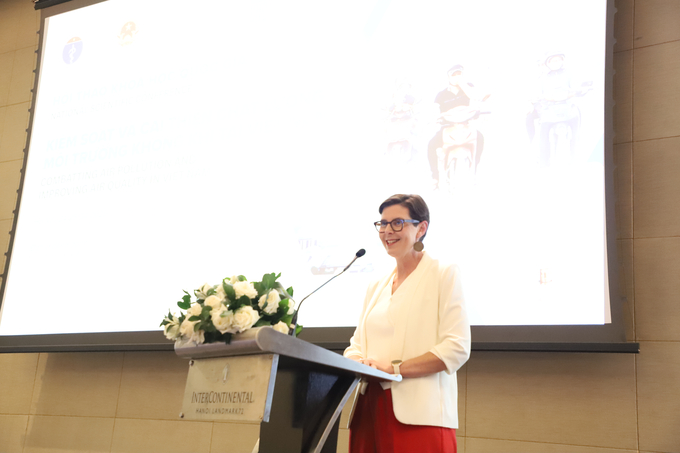 Bà Angela Pratt - Trưởng Đại diện WHO tại Việt Nam phát biểu