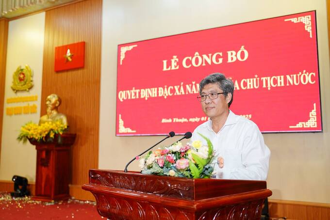 Ông Nguyễn Minh - Phó Chủ tịch UBND tỉnh Bình Thuận phát biểu tại chương trình