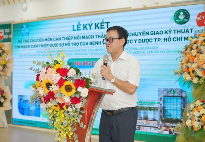 BS.CKII Huỳnh Minh Chín – Phó Giám đốc Sở Y tế tỉnh Bình Dương phát biểu tại buổi lễ