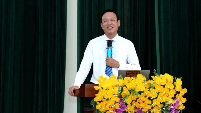 TS Nguyễn Văn Dương - Giám đốc Sở Y tế Tiền Giang phát biểu