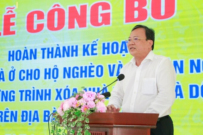 Ông Lê Văn Hẳn - Chủ tịch UBND tỉnh Trà Vinh phát biểu tại buổi lễ