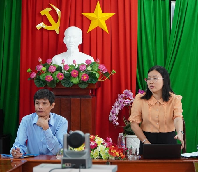 ThS.BS Phạm Thị Ngọc Thu - Phó Giám đốc Sở Y tế Đồng Tháp phát biểu tại cuộc họp