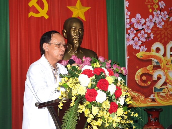 BS.CKII Dương Tấn Tài – Phó Giám đốc Bệnh viện Đa khoa tỉnh Bình Dương phát biểu tại buổi lễ