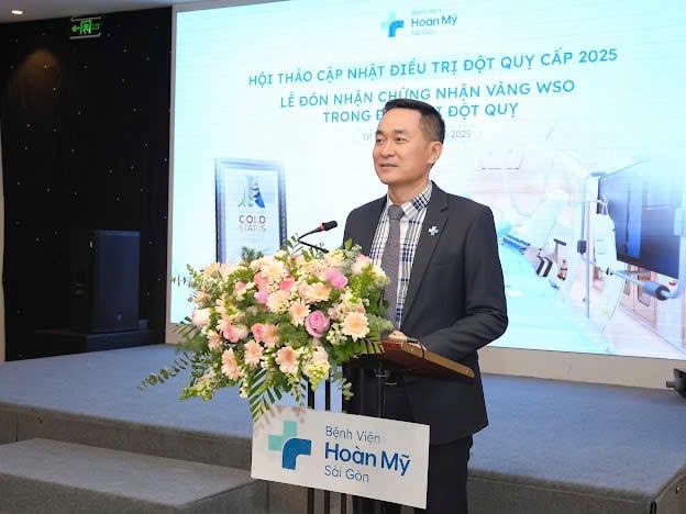 Bác sĩ Tạ Anh Tuấn – Giám đốc Bệnh viện Hoàn Mỹ Sài Gòn phát biểu khai mạc chương trình