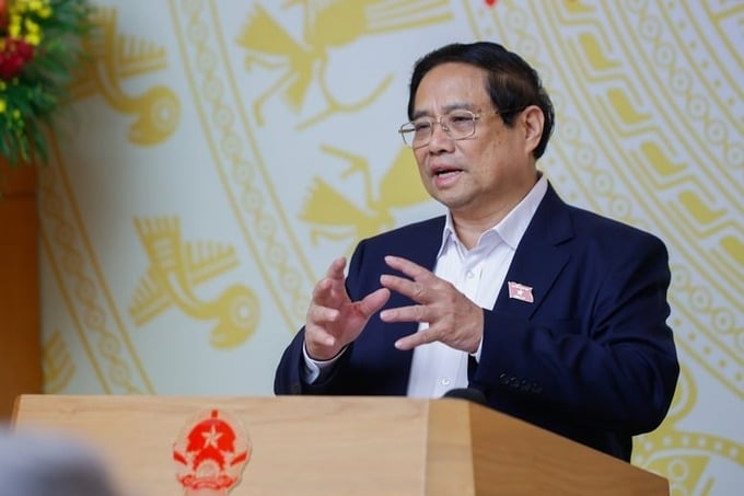 Thủ tướng Chính phủ Phạm Minh Chính phát biểu kết luận (Ảnh: VGP/Nhật Bắc)
