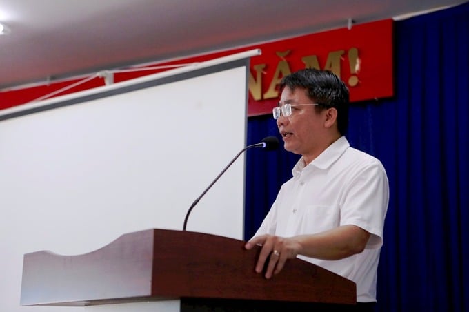 Ông Võ Như Toàn - Phó Giám đốc Sở Nông nghiệp và Môi trường phát biểu khai mạc hội nghị
