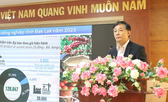PGS.TS Nguyễn Văn Nam - Phó Hiệu trưởng Trường Đại học Tây Nguyên phát biểu tại hội nghị