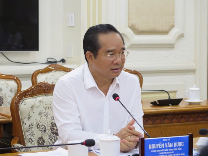Chủ tịch UBND TP. HCM Nguyễn Văn Được phát biểu tại buổi làm việc