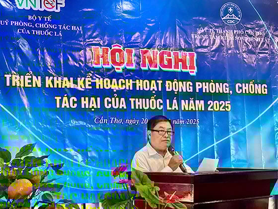 Ông Trần Trường Chinh - Phó giám đốc Trung tâm Kiểm soát bệnh tật TP. Cần Thơ, phát biểu khai mạc.