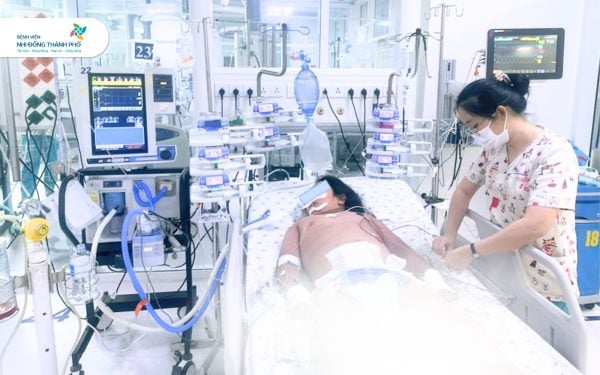 Bệnh nhi H.N.G.H được điều trị tại Bệnh viện Nhi đồng Thành phố